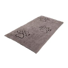 Dirty Dog Doormat Runner (Color: Yellow and Black Polka Dot Ruffle: Grey)