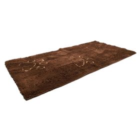 Dirty Dog Doormat Runner (Color: Yellow and Black Polka Dot Ruffle: Mocha Brown)