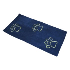 Dirty Dog Doormat Runner (Color: Yellow and Black Polka Dot Ruffle: Marine/Lime Green)