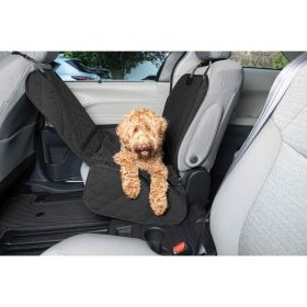 Dirty Dog Single Car Seat Cover (Color: Yellow and Black Polka Dot Ruffle: Black)