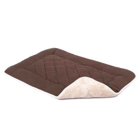 Pet Cotton Canvas Sleeper Cushion (Color: Yellow and Black Polka Dot Ruffle: Espresso)