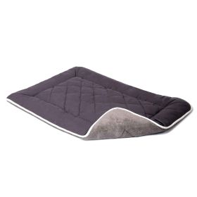 Pet Cotton Canvas Sleeper Cushion (Color: Yellow and Black Polka Dot Ruffle: Pebble Grey)