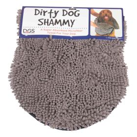 Dirty Dog Shammy Towel (Color: Yellow and Black Polka Dot Ruffle: Grey)