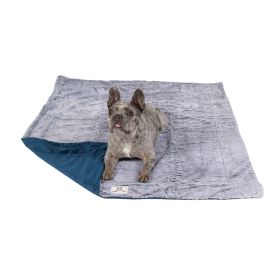 Chill Kuzzi FIR Blanket (Color: Yellow and Black Polka Dot Ruffle: Blue)