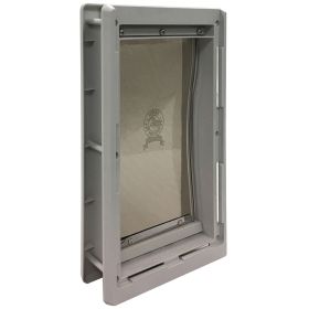 Designer Series Pet Door (Color: Yellow and Black Polka Dot Ruffle: Grey)