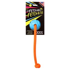 Fetch-ables Fetch-A-Tug Dog Toy (Color: Yellow and Black Polka Dot Ruffle: Blue)