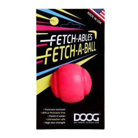 Fetch-ables Fetch-A-Ball Dog Toy (Color: Yellow and Black Polka Dot Ruffle: Pink)