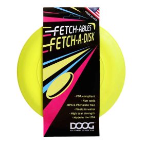 Fetch-ables Fetch-A-Disc Dog Toy (Color: Yellow and Black Polka Dot Ruffle: Yellow)