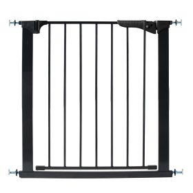 Gateway Pressure Mounted Pet Gate (Color: Yellow and Black Polka Dot Ruffle: Black)