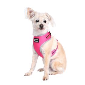 Neoflex Dog Harness Lady Neon (Color: Yellow and Black Polka Dot Ruffle: Neon Pink)