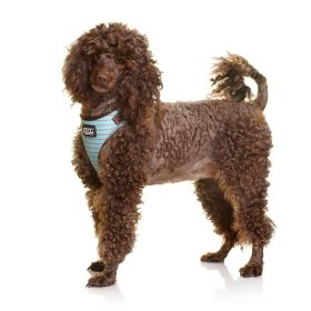Neoflex Dog Harness Benji (Color: Yellow and Black Polka Dot Ruffle: Blue/Grey)