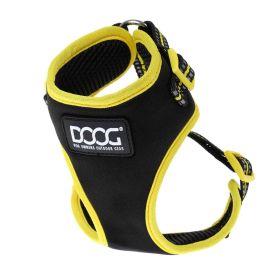 Neoflex Dog Harness Bolt Neon (Color: Yellow and Black Polka Dot Ruffle: Black/Yellow)