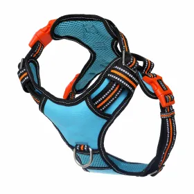 Neotech Dog Harness Beethoven (Color: Yellow and Black Polka Dot Ruffle: Blue/Orange/Black)
