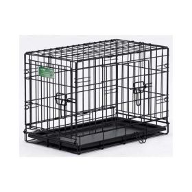 Dog Double Door i-Crate (Color: Yellow and Black Polka Dot Ruffle: Black)