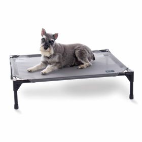 All Weather Pet Cot (Color: Yellow and Black Polka Dot Ruffle: Gray)