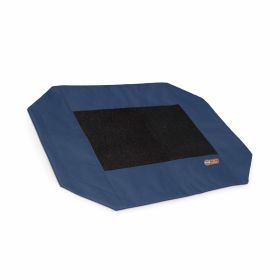 Original Pet Cot Replacement Cover (Color: Yellow and Black Polka Dot Ruffle: Blue)