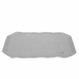 All Weather Pet Cot Replacement Cover (Color: Yellow and Black Polka Dot Ruffle: Gray)
