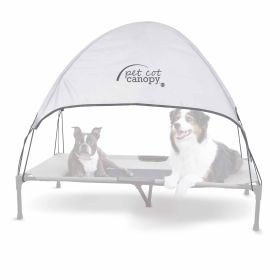 Pet Cot Canopy (Color: Yellow and Black Polka Dot Ruffle: Gray)