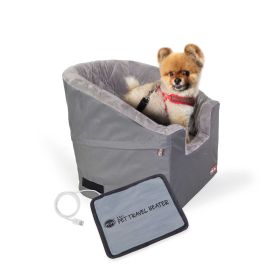 Bucket Booster Pet Seat Collapsible Heated (Color: Yellow and Black Polka Dot Ruffle: Gray)