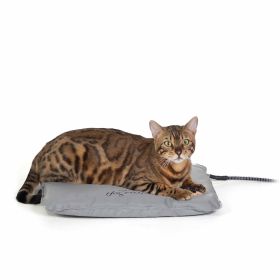 Lectro-Soft Outdoor Heated Pet Bed (Color: Yellow and Black Polka Dot Ruffle: Gray)