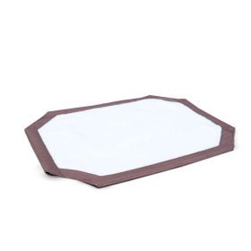 Self-Warming Pet Cot Cover (Color: Yellow and Black Polka Dot Ruffle: Brown)