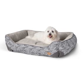Self-Warming Lounge Sleeper (Color: Yellow and Black Polka Dot Ruffle: Gray)