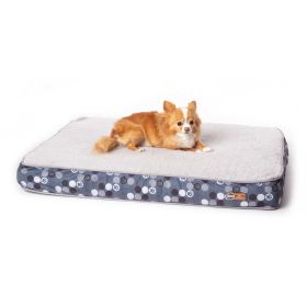 Superior Orthopedic Dog Bed (Color: Yellow and Black Polka Dot Ruffle: Gray)