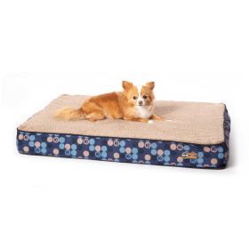 Superior Orthopedic Dog Bed (Color: Yellow and Black Polka Dot Ruffle: Navy Blue)