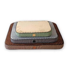 Superior Orthopedic Pet Bed (Color: Yellow and Black Polka Dot Ruffle: Mocha)