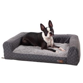 Air Sofa Pet Bed Geo Flower (Color: Yellow and Black Polka Dot Ruffle: Gray)