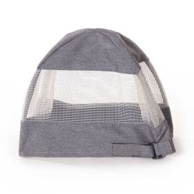 Travel Bike Basket Hood for Pets (Color: Yellow and Black Polka Dot Ruffle: Gray)