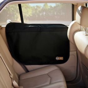 Vehicle Door Protector (Color: Yellow and Black Polka Dot Ruffle: Black)