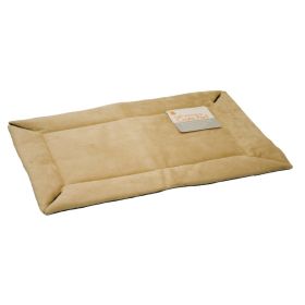 Self-Warming Crate Pad (Color: Yellow and Black Polka Dot Ruffle: Tan)