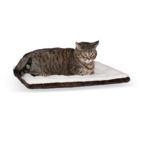 Self-warming Pet Pad (Color: Yellow and Black Polka Dot Ruffle: Oatmeal/Chocolate)