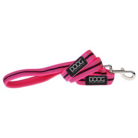 Neoprene Dog Leash Lady Neon (Color: Yellow and Black Polka Dot Ruffle: Pink)