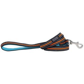 Neoprene Dog Leash Beethoven Neon (Color: Yellow and Black Polka Dot Ruffle: Orange/Blue)