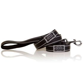 Neoprene Dog Leash Lassie (Color: Yellow and Black Polka Dot Ruffle: Black)