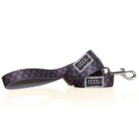 Neoprene Dog Leash Odie (Color: Yellow and Black Polka Dot Ruffle: Black/Purple/Yellow)