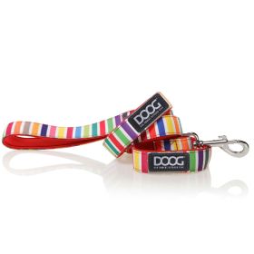 Neoprene Dog Leash Scooby (Color: Yellow and Black Polka Dot Ruffle: Rainbow)