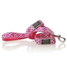 Neoprene Dog Leash Toto (Color: Yellow and Black Polka Dot Ruffle: Pink)