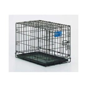Life Stages Single Door Dog Crate (Color: Yellow and Black Polka Dot Ruffle: Black)