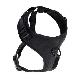 Neosport Soft Dog Harness (Color: Yellow and Black Polka Dot Ruffle: Black)