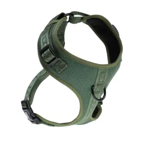 Neosport Soft Dog Harness (Color: Yellow and Black Polka Dot Ruffle: Green)
