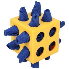 Dog Cube Molar Long Lasting Educational Toys Pet Products (Color: Yellow and Black Polka Dot Ruffle: Yellow)