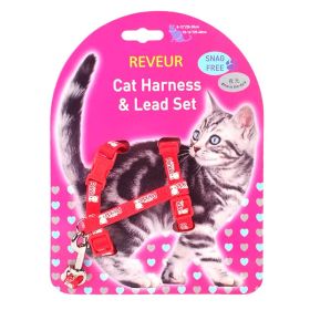Cat Chest Strap Night Reflective Anti-lost (Color: Yellow and Black Polka Dot Ruffle: Red)