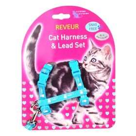 Cat Chest Strap Night Reflective Anti-lost (Color: Yellow and Black Polka Dot Ruffle: Blue)