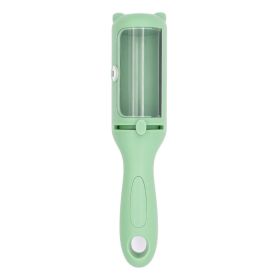 Pet Comb Hair Removal Brush Two-in-one Roller (Color: Yellow and Black Polka Dot Ruffle: Green)