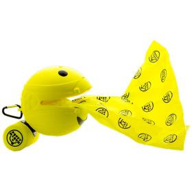 Portable Hygienic Pooper Scooper (Color: Yellow and Black Polka Dot Ruffle: Yellow)