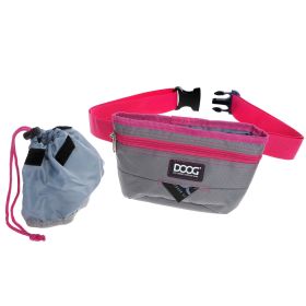 Treat and Training Pouch (Color: Yellow and Black Polka Dot Ruffle: Grey/Pink)