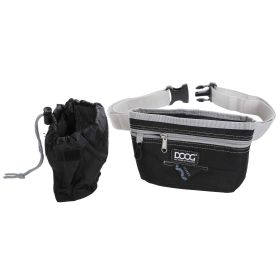 Treat and Training Pouch (Color: Yellow and Black Polka Dot Ruffle: Black/Grey)